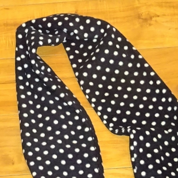 Gap kids black white polka dot fleece scarf - Picture 2 of 2